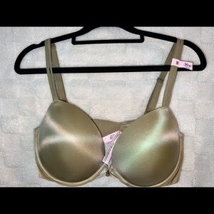 Victoria's Secret Very Sexy Push Up Bra, Adjustable Straps, Olive Green Color
